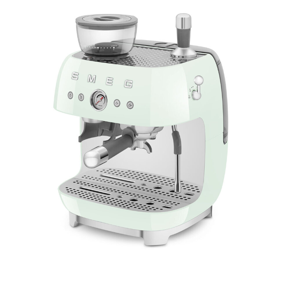 Кофемашина Smeg EGF03PGEU со встроенной кофемолкой, пастельный зеленый