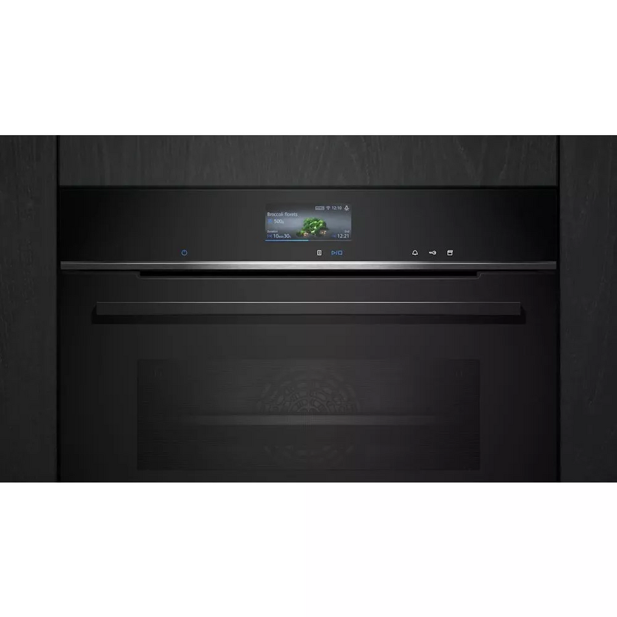Духовой шкаф Siemens CS736G1B1 черный с паром