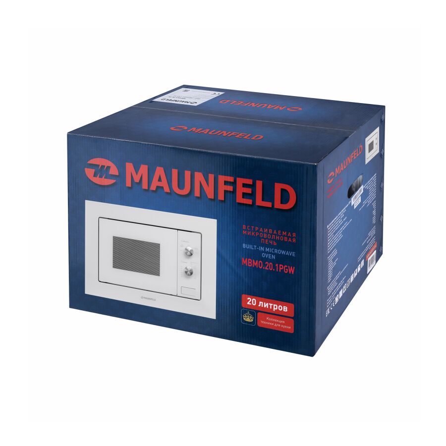 Встраиваемая микроволновая печь MAUNFELD MBMO.20.1PGW белый