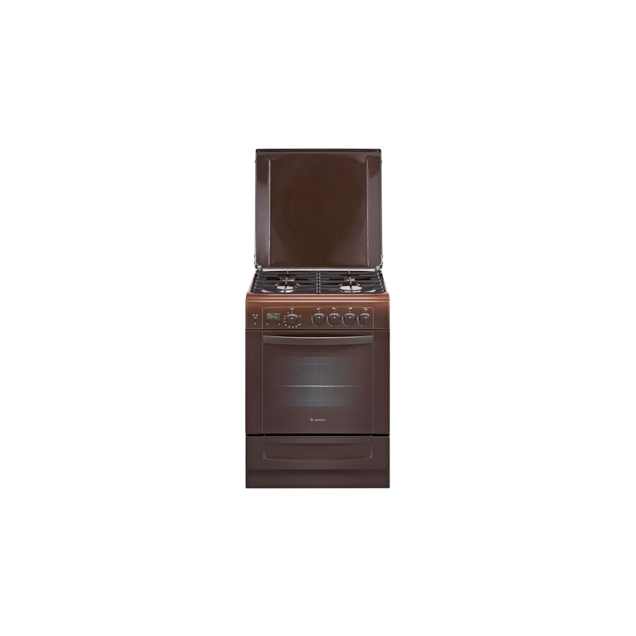 Плита Газовая Gefest 6100-03 0001 коричневый, 85x60x60см, 4 конфорки, духовка 52 л, гриль, вертел, газ- контроль