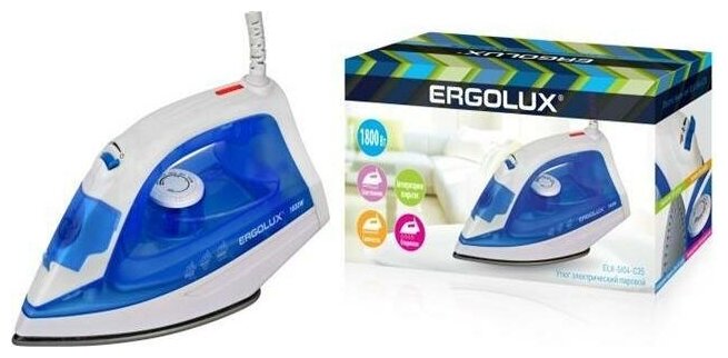 Утюг паровой Ergoluxe ELX-SI04-C35 син./бел.