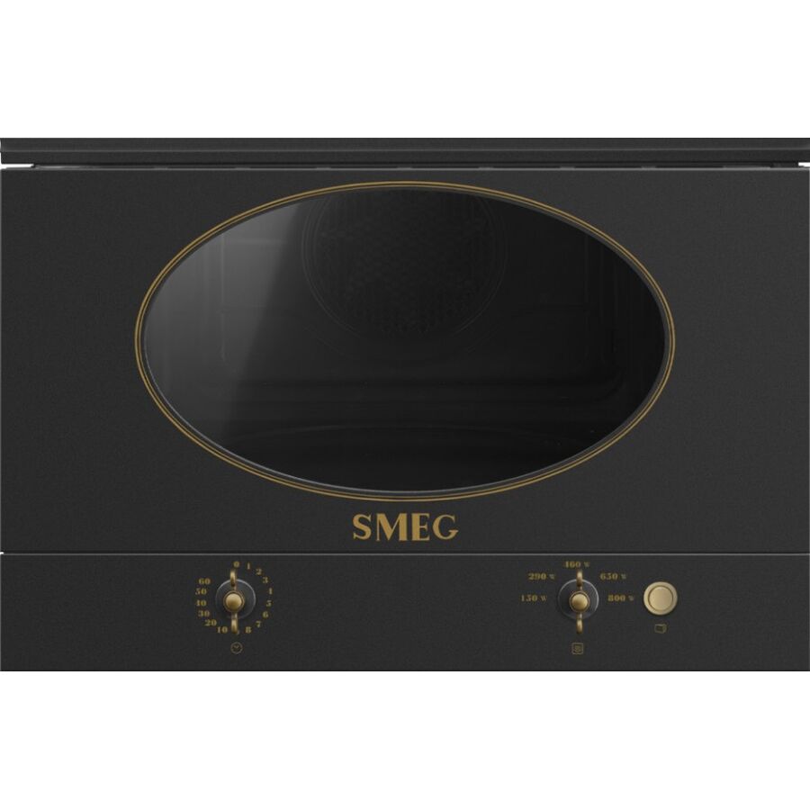 Встраиваемая микроволновая печь SMEG MP822NAO Coloniale антрацит