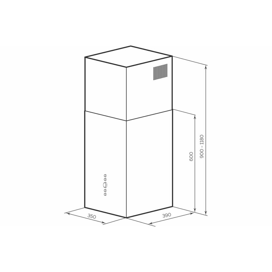 Вытяжка LEX Alto 400 White (CHTI000400) декоративная белый