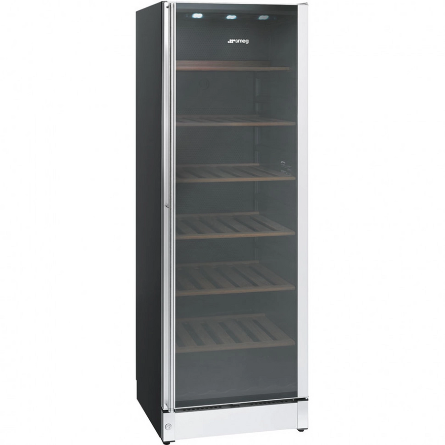 Винный шкаф SMEG SCV115G Classica, 197 бутылок, деревянные полки, угольный воздушный фильтр, LED подсветка