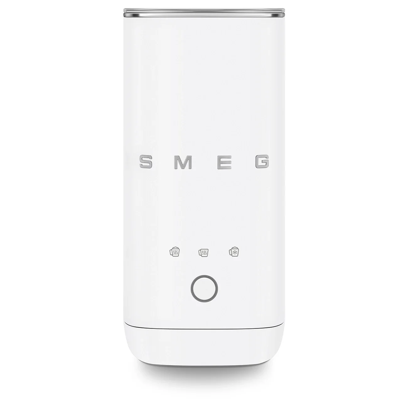 Вспениватель молока Smeg MFF02WHMEU стиль 50-х гг, мощность 500Вт, холодная/горячая пена, автоматическое отключение, кнопочное управление белый