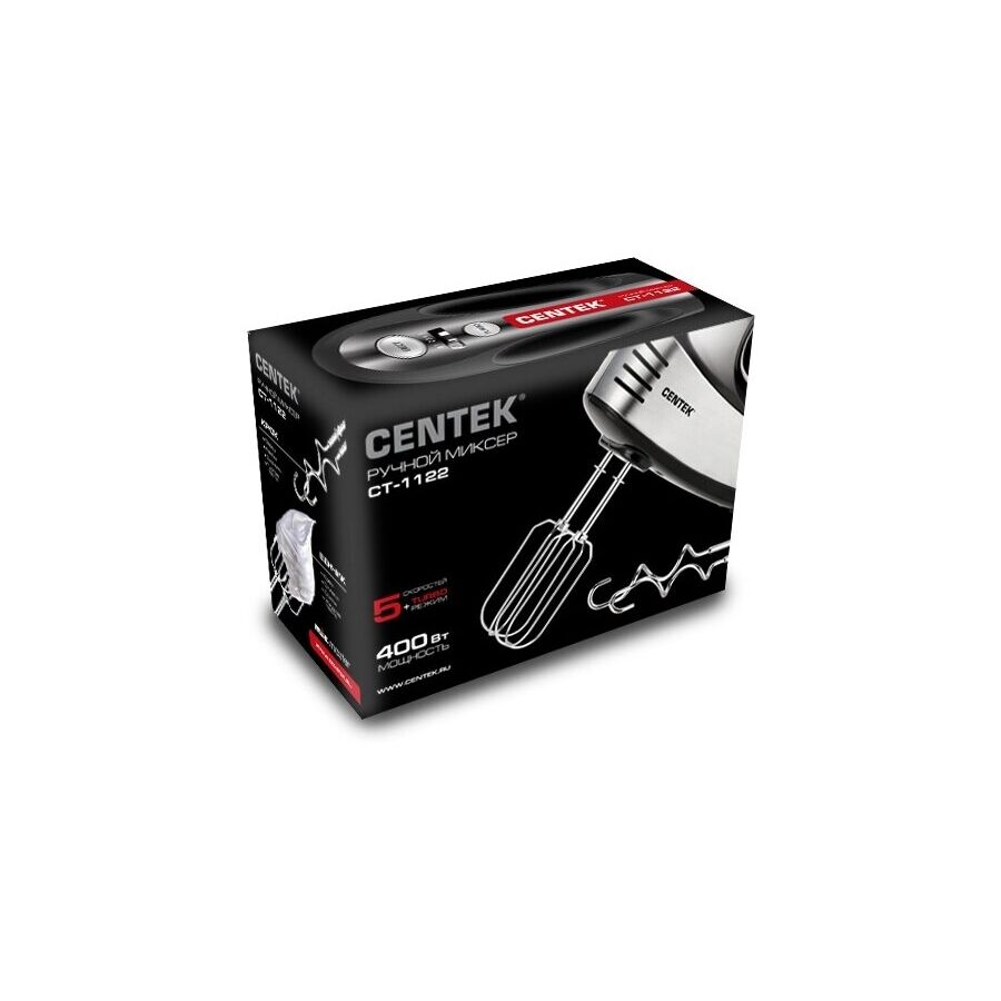 Миксер Centek CT-1122 (черн/сталь)