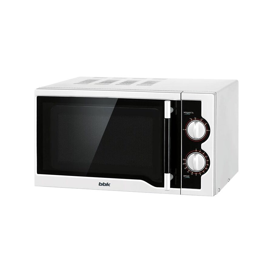 Микроволновая Печь BBK 23MWS-928M/W белый/чёрный 900 Вт, 23 л., механическое управление