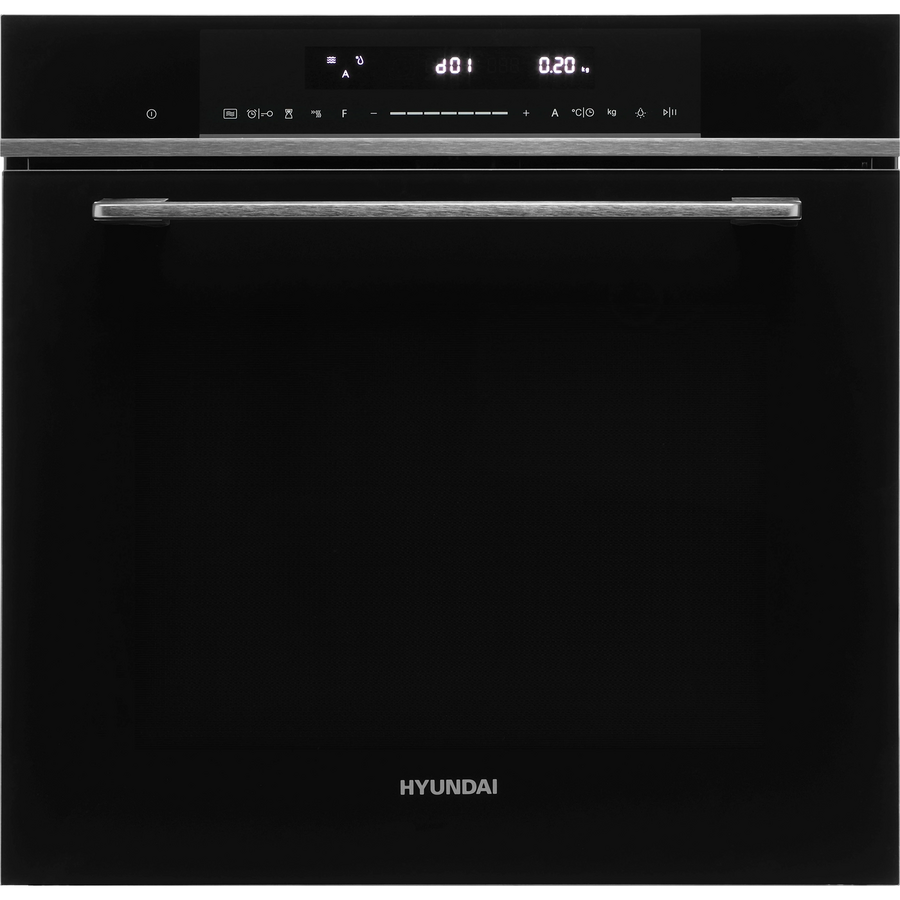 Духовой шкаф Hyundai HMEO 6780 DX черное стекло/серебристый