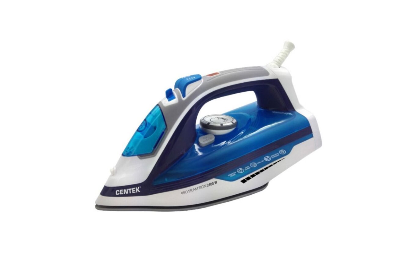 Утюг Centek СТ-2350 blue (синий) 2600Вт. керамическая подошва 300 мл
