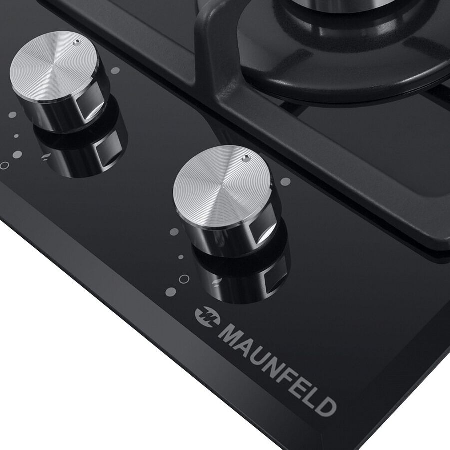 Газовая панель Maunfeld EGHG.32.63CB/G домино, газ, 2 конфорки, черный цвет