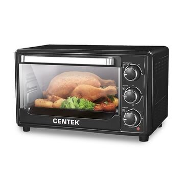 Электропечь Centek CT-1537-30 BLACK(черн) <30л> 1600Вт +противень, таймер 90мин, 4 реж., max 320° ¶