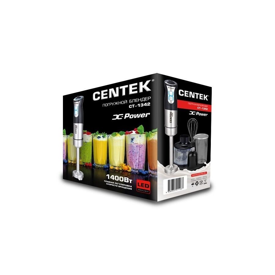 Блендер Centek CT-1342 (черн/сталь)