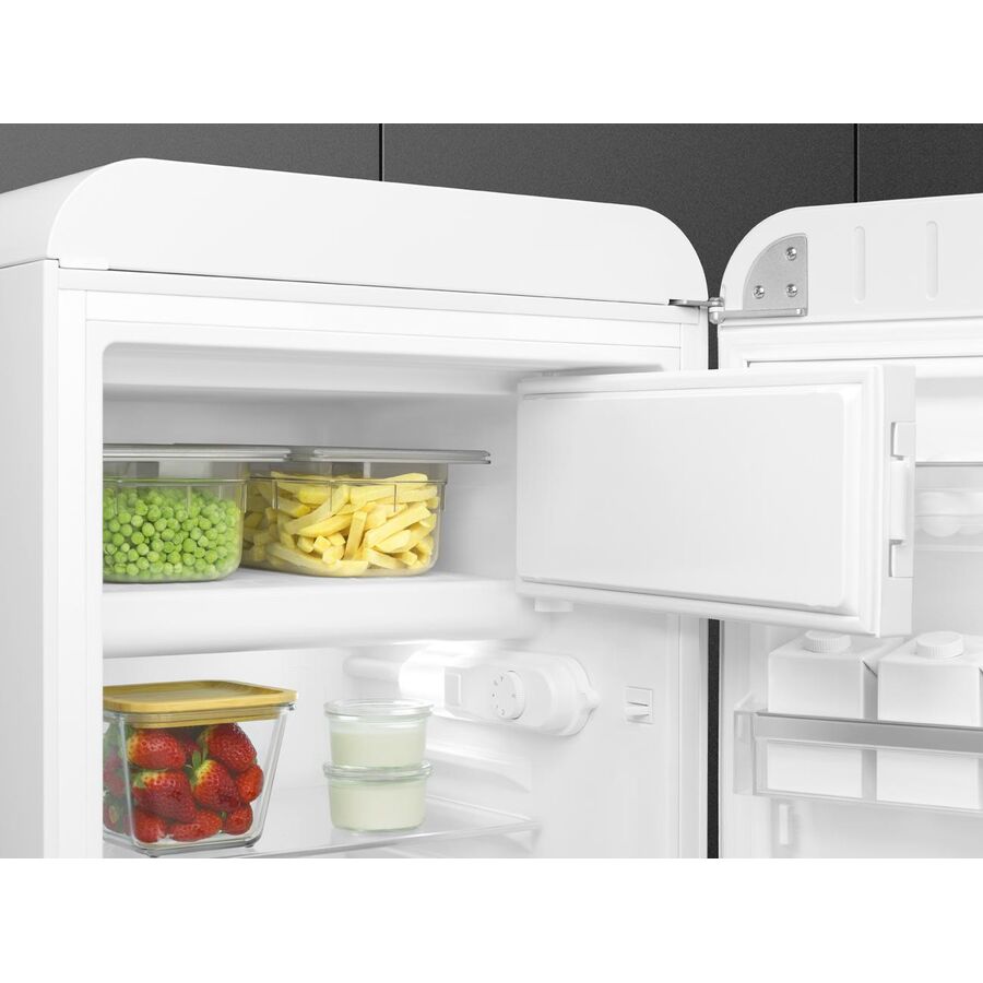 Холодильник SMEG FAB10RWH6 стиль 50-х, однокамерный, внутренняя морозильная камера, объем 122л, стандартный компрессор