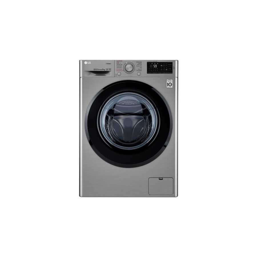 Стиральная машина LG F4M5VS6S 85x60x56см Класс: A+ загр.фронтальная макс.:9 кг серебро 1400 об/мин, дисплей