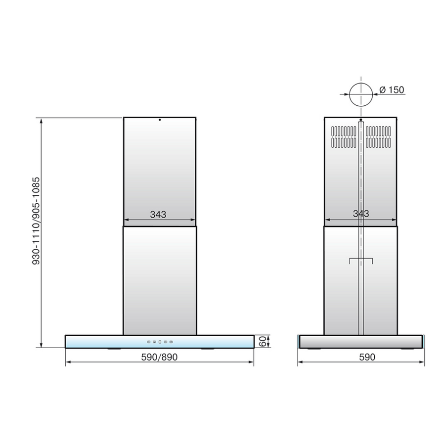 Вытяжка ELIKOR Agat island 90N-1000-E4D Steel/bk