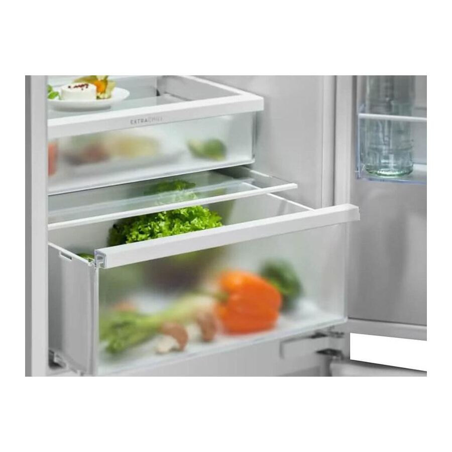 Встраиваемый холодильник ELECTROLUX E6MNCE19S комбинированный, TwinTech 600, скользящие направляющие, No Frost (морозильная камера)