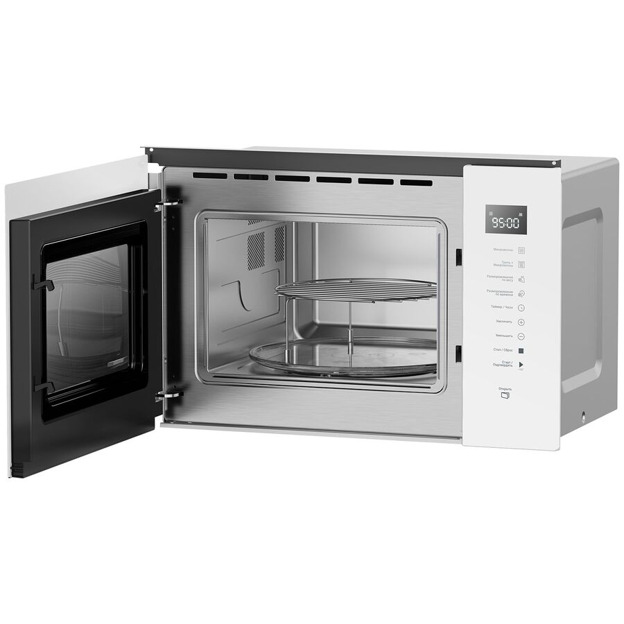 Встраиваемая микроволновая печь HOTPOINT MF25G WH H 25л, 900Вт, белый