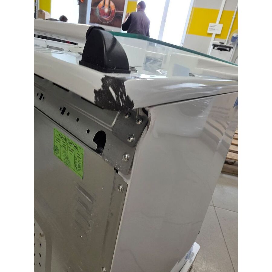 УЦ Плита De Luxe 606040.00гэ-001(кр) ЧР белый (плохая упаковка, скол эмали на углах, вмятина на задней части корпуса)
