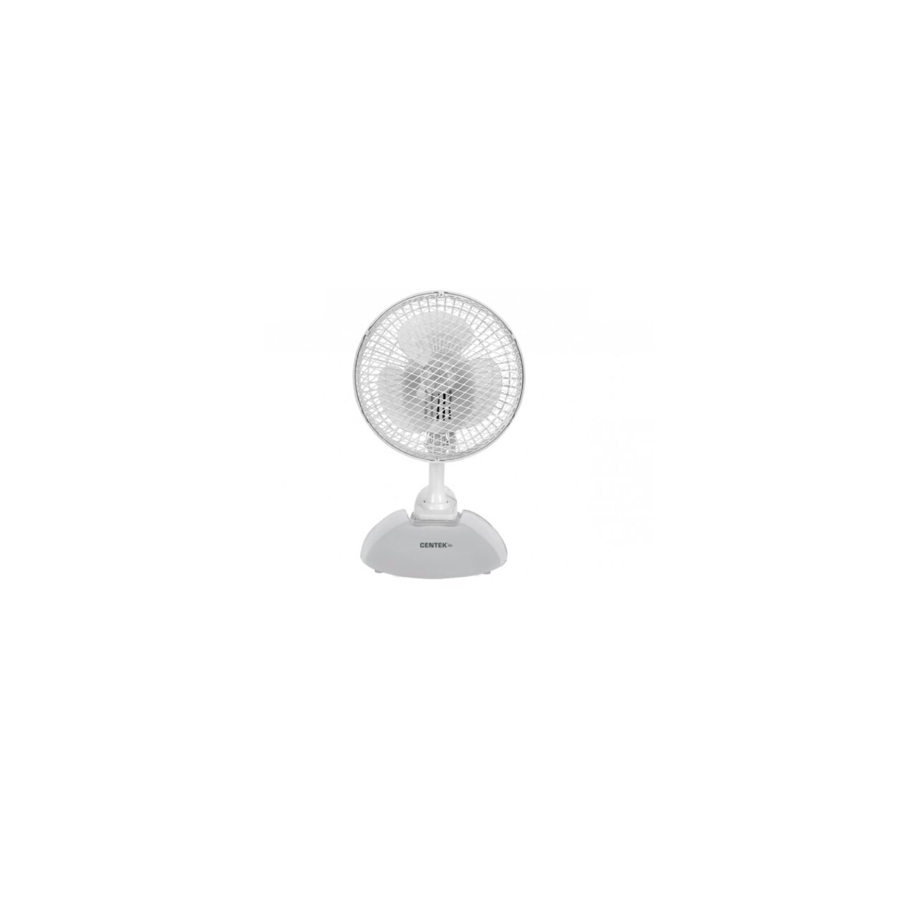 Вентилятор настольный Centek CT-5003 White 20Вт, металл. решетка, 19см, клипса
