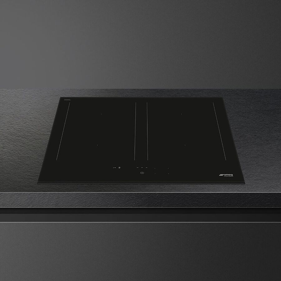 Варочная поверхность Smeg SIM3644D 60см, индукция, слайдерное управление, 4 зоны нагрева, 9 уровней мощности, автоматическое определение посуды