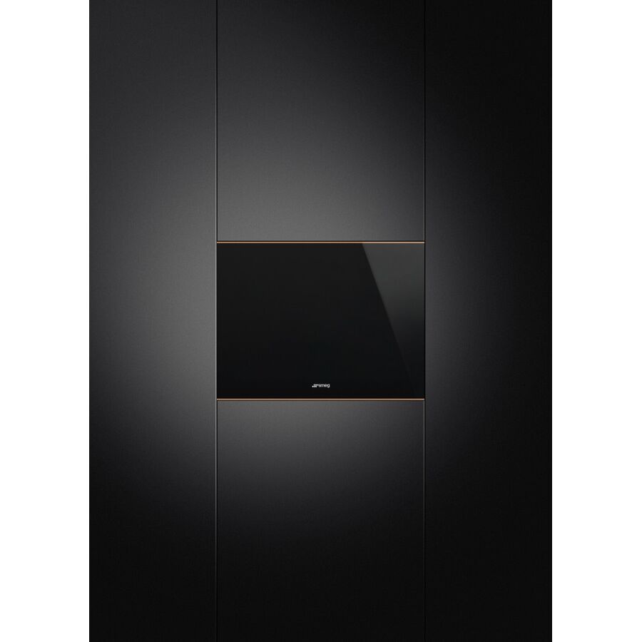 Встраиваемый винный шкаф Smeg CVI620NRE 457х596х560 Dolce Stil Novo, 20 бутылок, полки из бука, LED подсветка, угольный фильтр, сенсорное управление