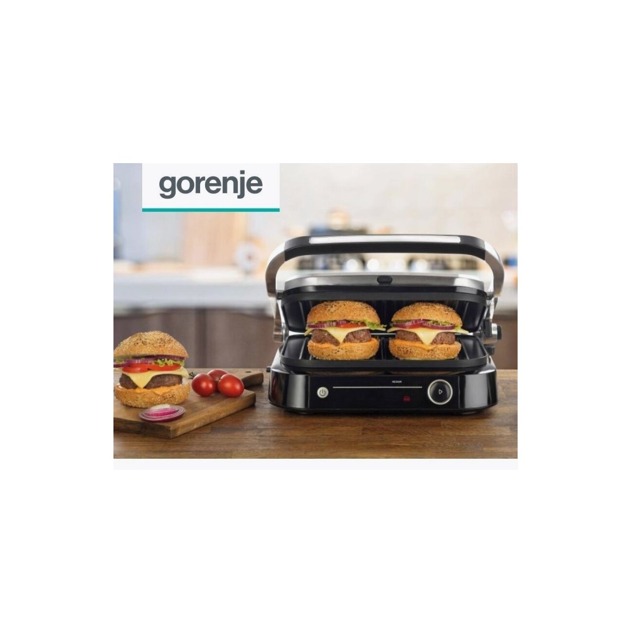 Электрогриль Gorenje GCG2100S черный/серебристый