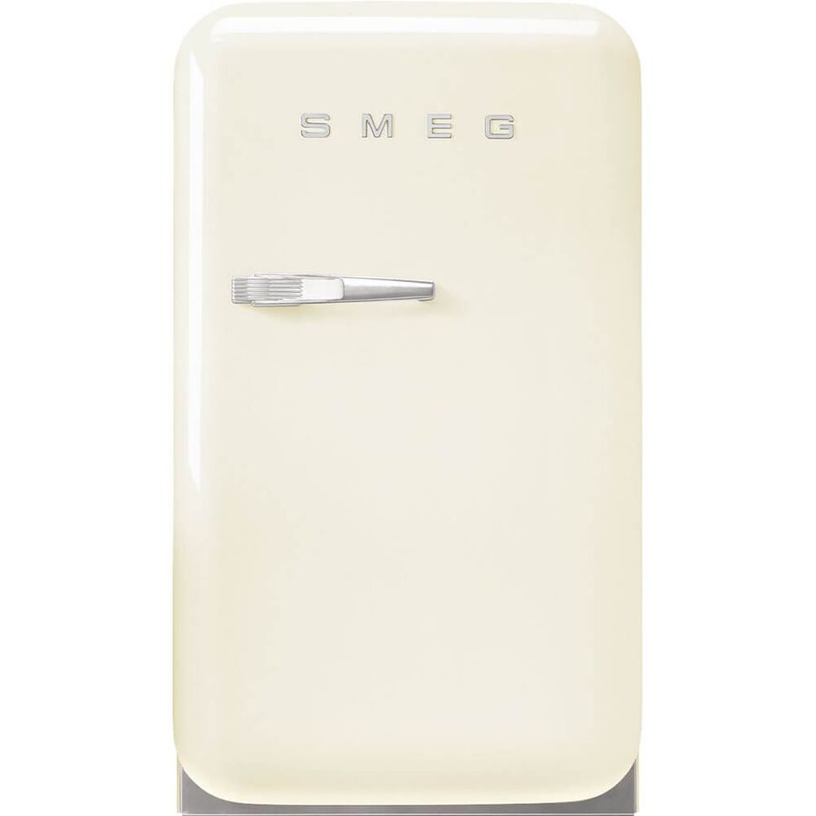Холодильник SMEG FAB5LCR6 отдельностоящий, стиль 50-х, однокамерный, объем 34л, стандартный компрессор, энергоэффективность С кремовый