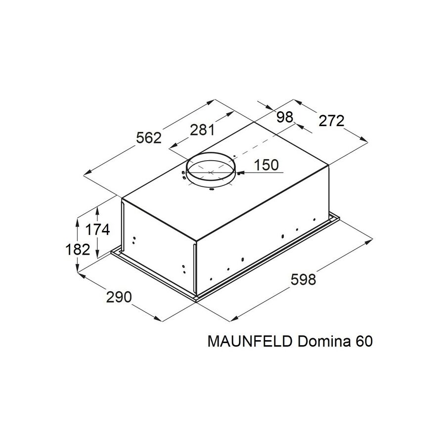 Вытяжка MAUNFELD Domina 60 чёрный