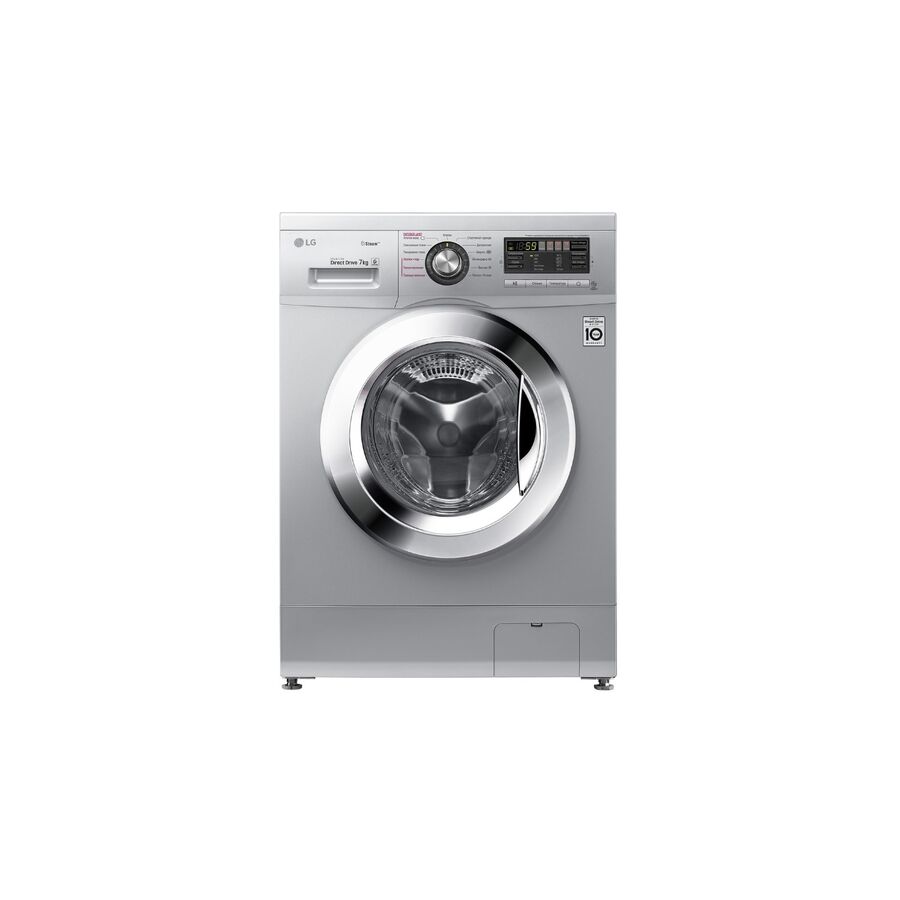 Стиральная машина LG F1296HDS4, серебро 85x60x44см, 7 кг,1200 об/мин, класс A