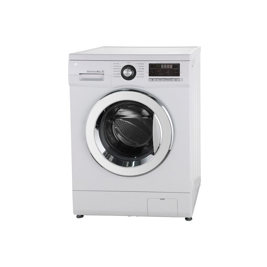 Стиральная машина LG F1096TD3 85x60x55см Класс: A++ загр.фронтальная макс.:8кг белый, 1000 об/мин, барабан чёрный, дисплей