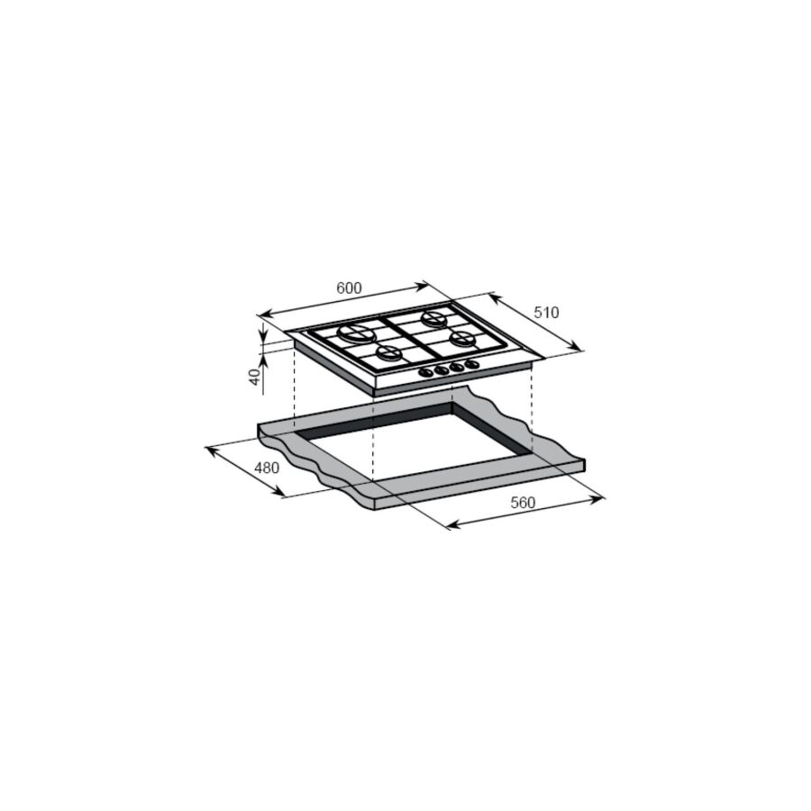 Варочная панель Weissgauff HGG 640 BG Nano Glass