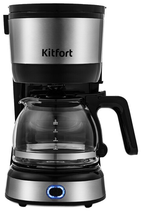 Кофеварка капельная Kitfort КТ-730 черный/нерж
