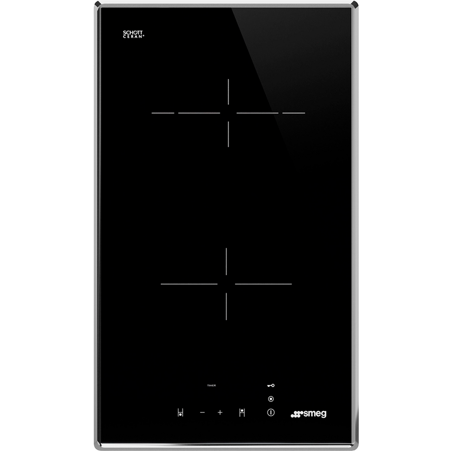 Варочная панель SMEG SE232TX1 стеклокерамическая 30см, прямой край в рамке из нержавеющей стали