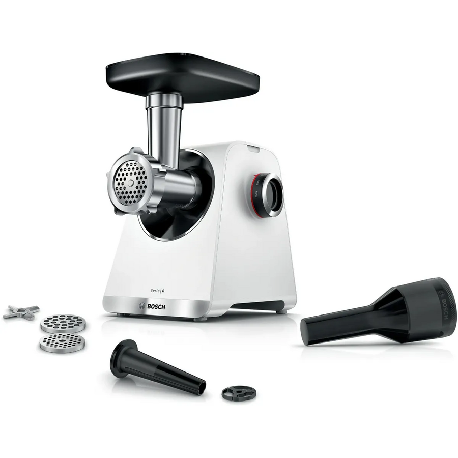 Мясорубка Bosch MFWS609W белый/черный