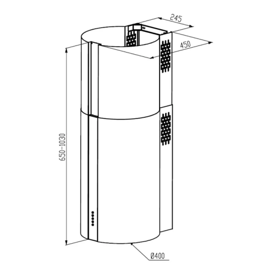Вытяжка Meferi Tube40BK Power