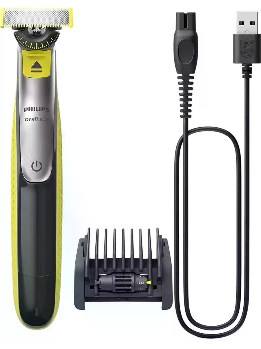 Триммер Philips QP2734/23 черный/салатовый