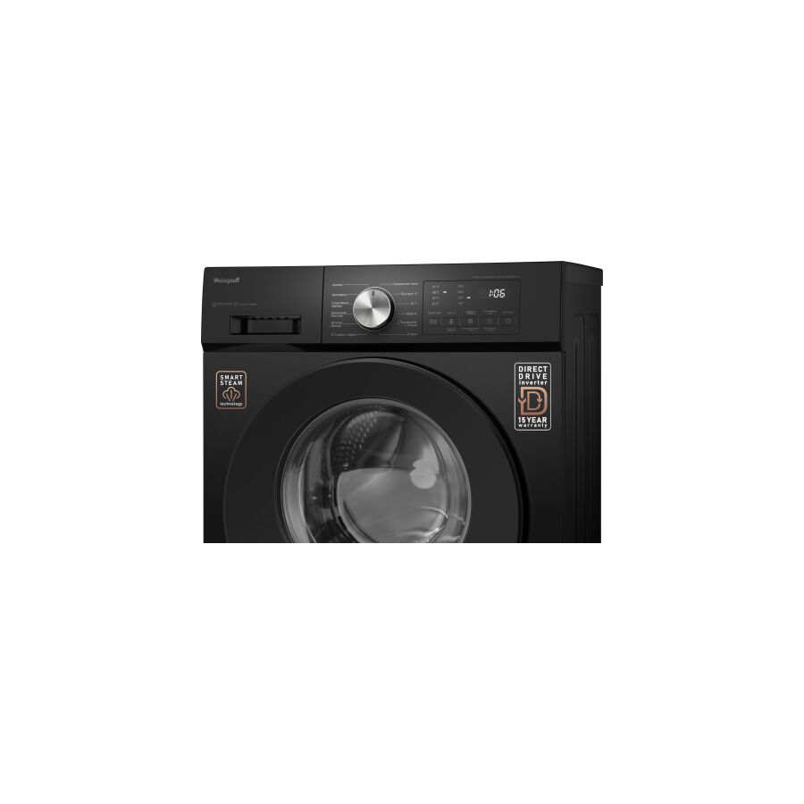 Стиральная машина Weissgauff WM 45127 Direct Drive Inverter Steam Black