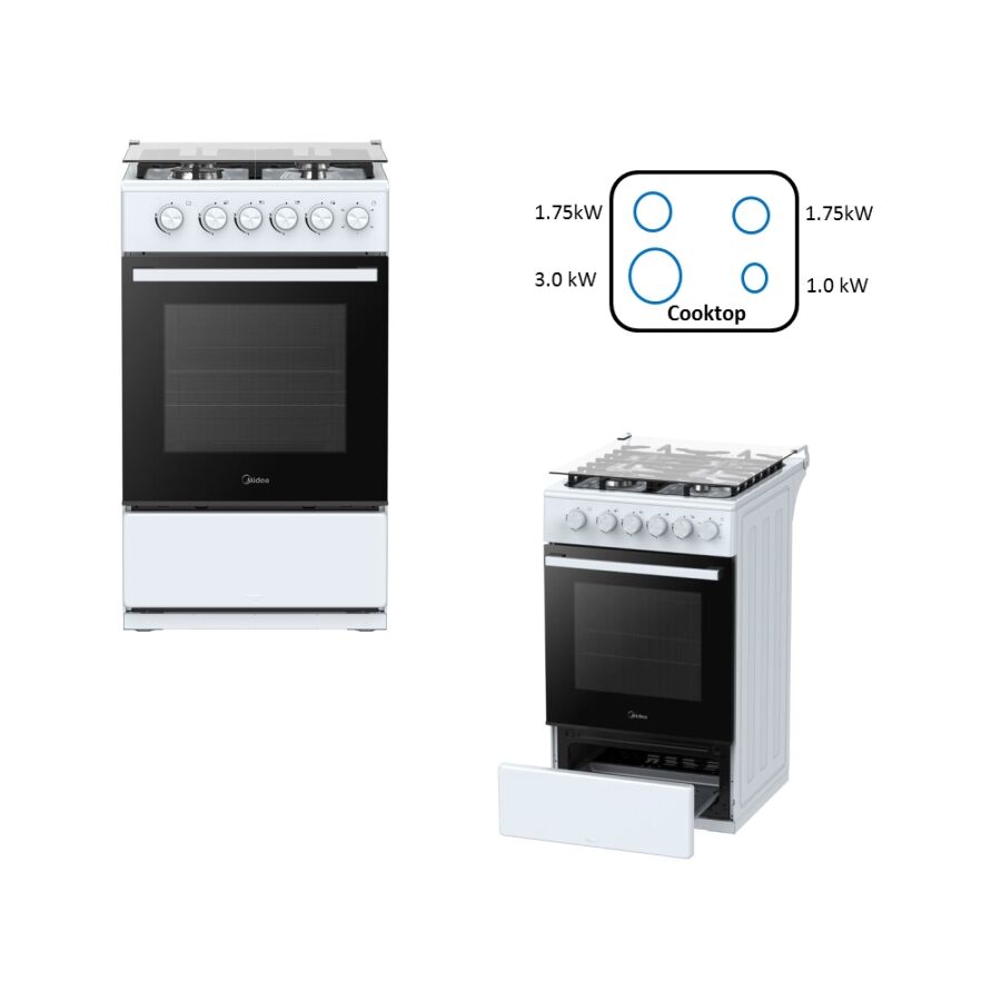 Кухонная плита Midea MFO-M4G20T0EWH