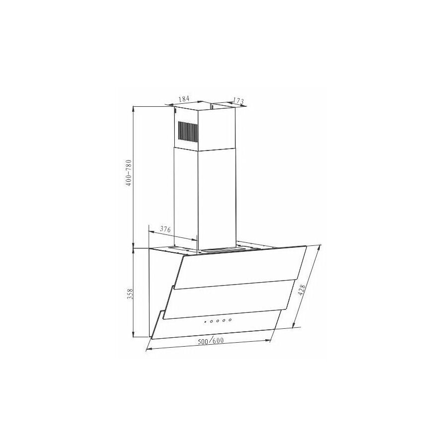 Вытяжка Amari Trento 60 black glass