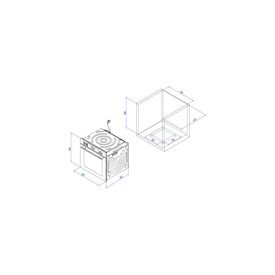 Встраиваемый духовой шкаф Weissgauff WGO 702 White Glass