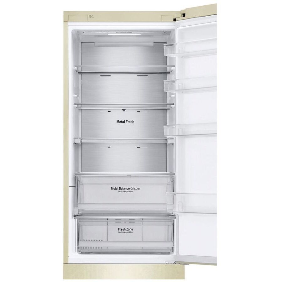 Холодильник LG GA-B509CETL бежевый 203x59.5x68.2см (двухкамерный) Общий объем холодильника 419, Общий объем холодильной камеры 292, Общий объем морозильной камеры 127