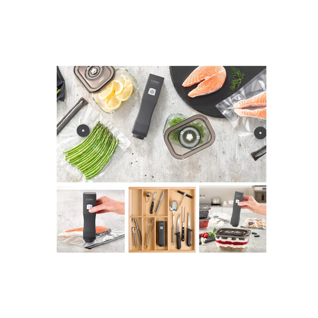 Вакууматор с аксессуарами CASO Vacu OneTouch Eco-Set