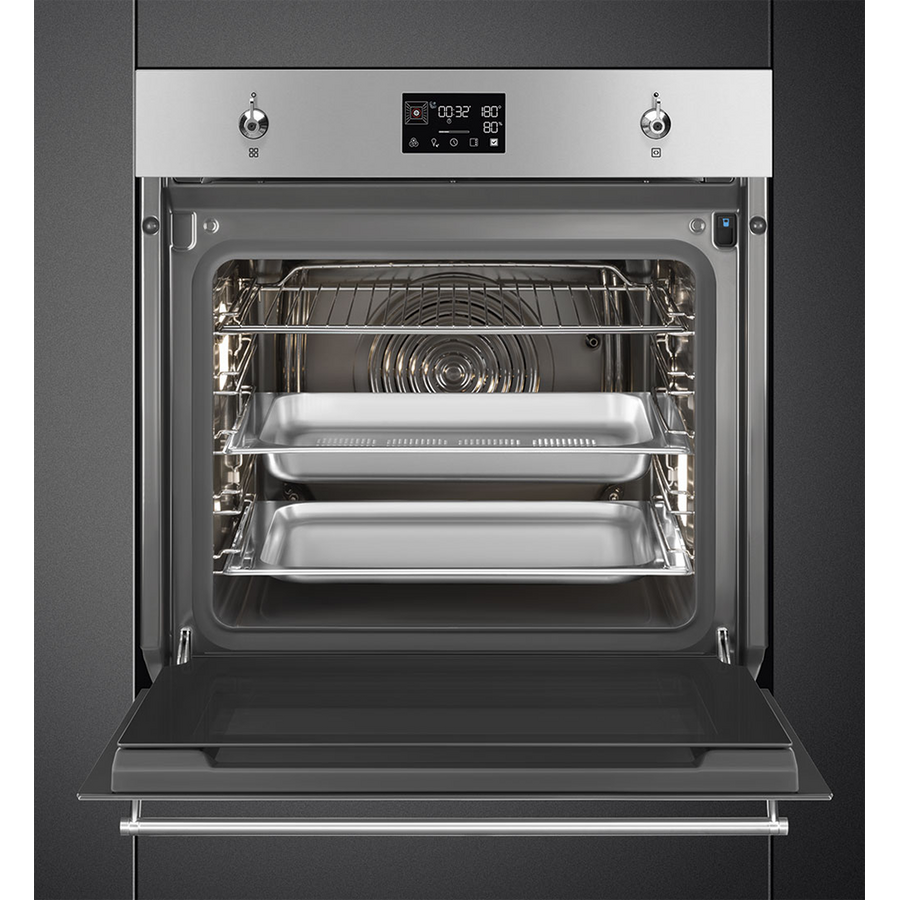 Духовой шкаф SMEG SO6302S3PX многофункциональный комбинированный с пароваркой, 60см, 12 функций, нерж
