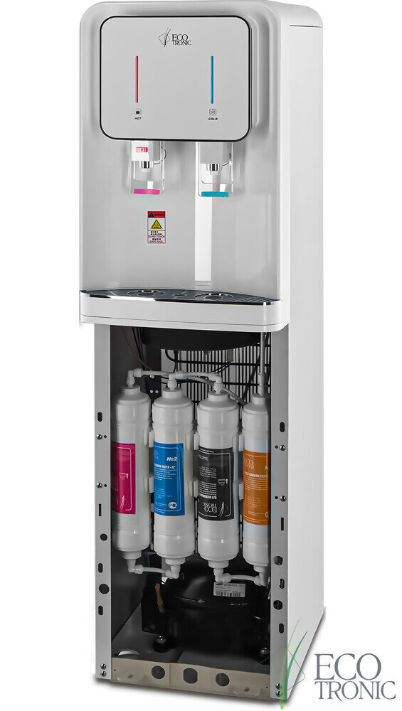 Пурифайер для воды ECOTRONIC A60-U4L напольный, нагрев/охлаждение компрессорное, 2 крана, белый