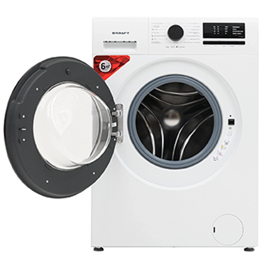 Стиральная машина KRAFT WM KF-EN6106W с фронтальной загрузкой 6кг 1000об/мин инверторная