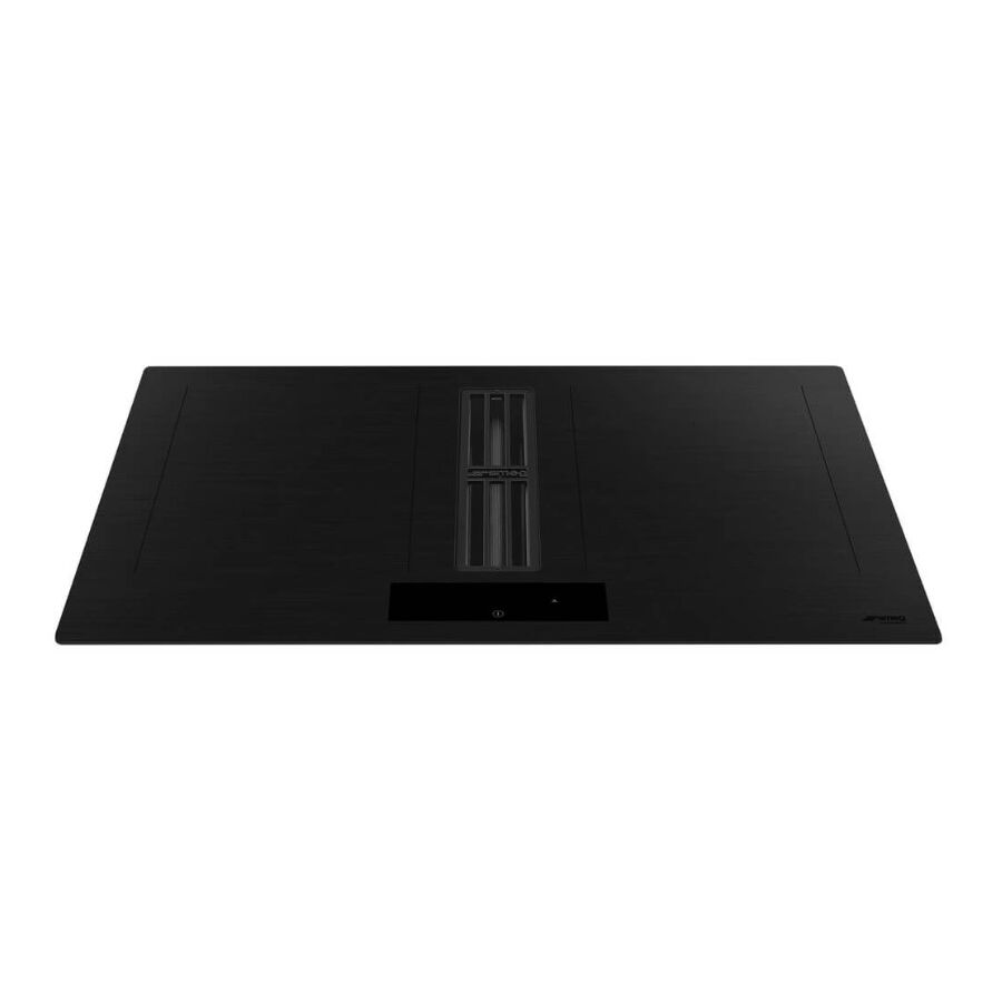 Варочная поверхность со встроенной вытяжкой Smeg HOBD382MB2 83см, индукция, слайдерное управление, 4 зоны нагрева, 9 уровней мощности