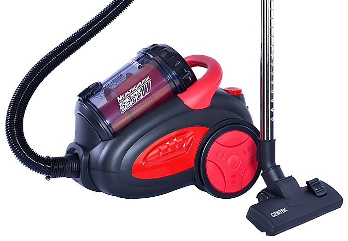 Пылесос Centek СТ-2520 (черный/красный) циклон . 2200/400Вт. телескоп трубка. мягкий пуск