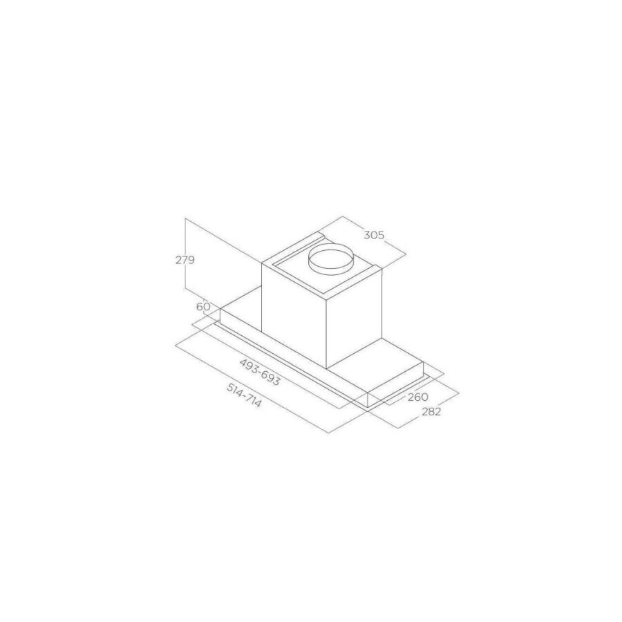 Вытяжка Elica Hidden 2.0 BL MAT/A/52 черный