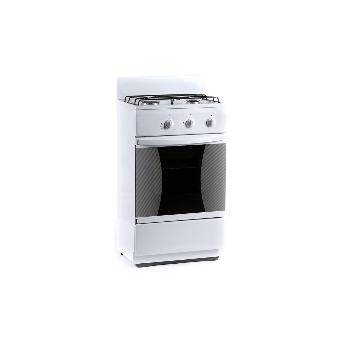 Плита Комбинированная Flama CK 2201 W белый, 85x50x40.5см, духовка 30л, 2 газ. конфорки