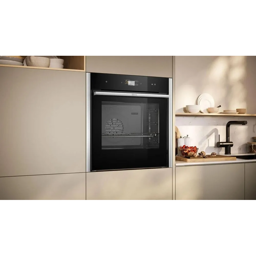 Встраиваемый духовой шкаф Neff B64FS31N0 черный/нерж электрический